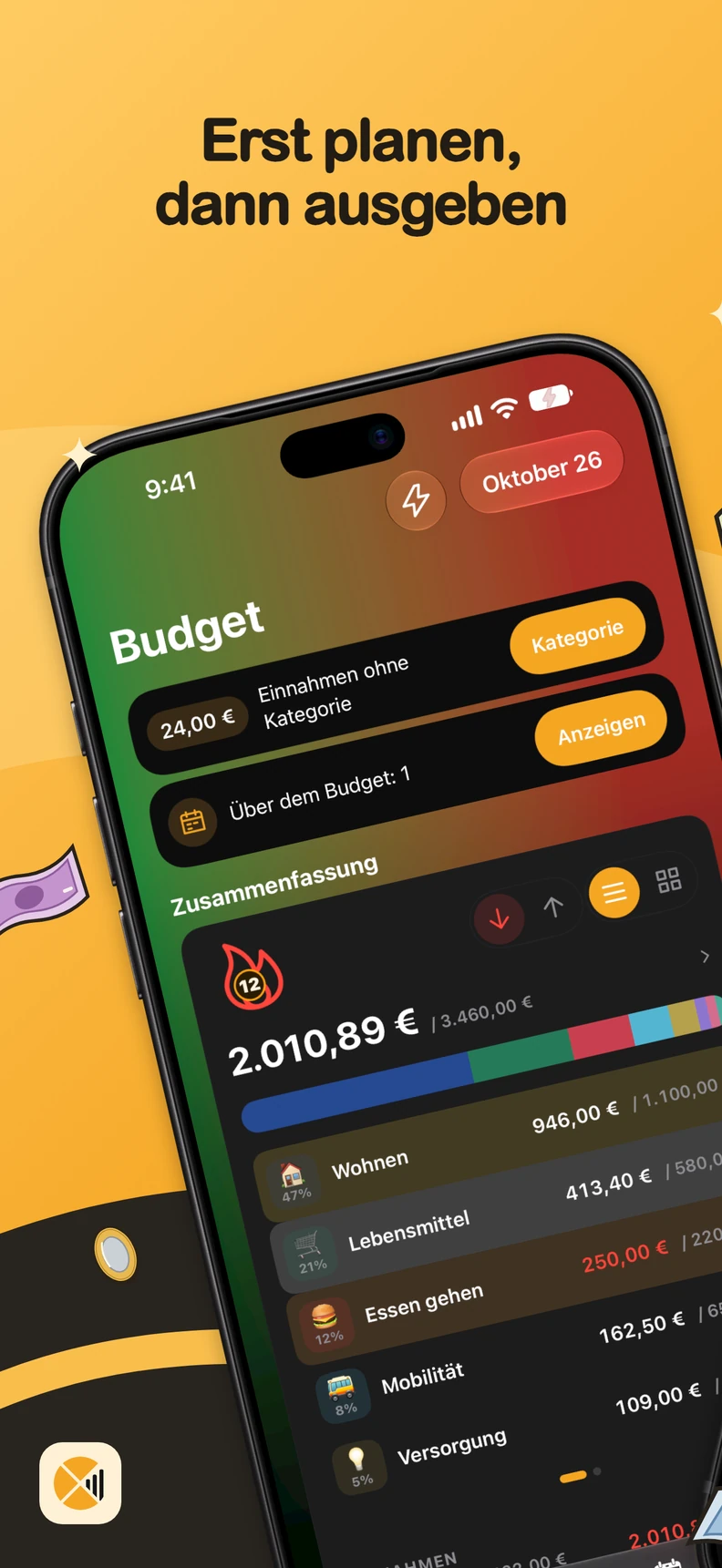 Budget nach Kategorie