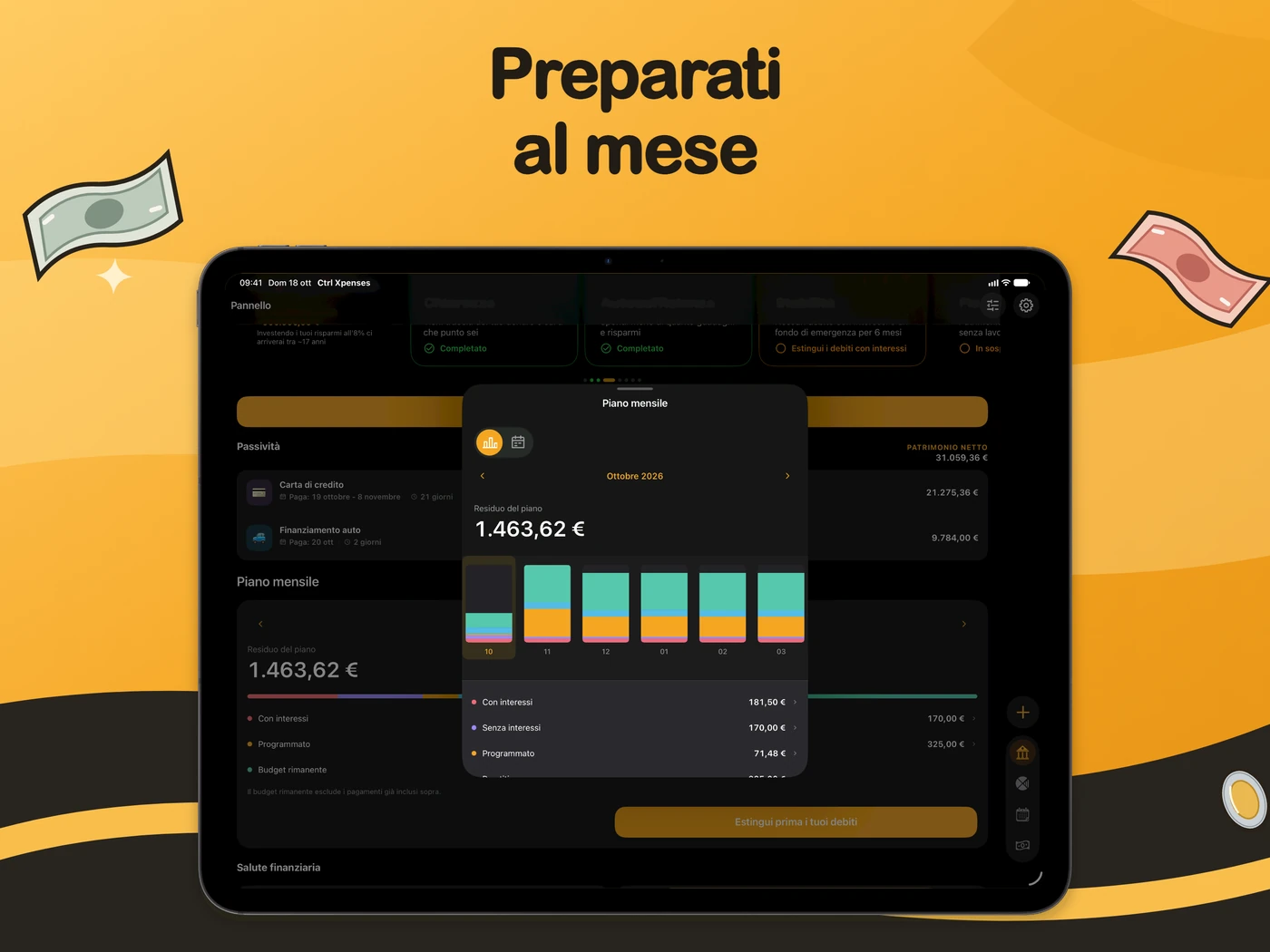 Piano mensile su iPad