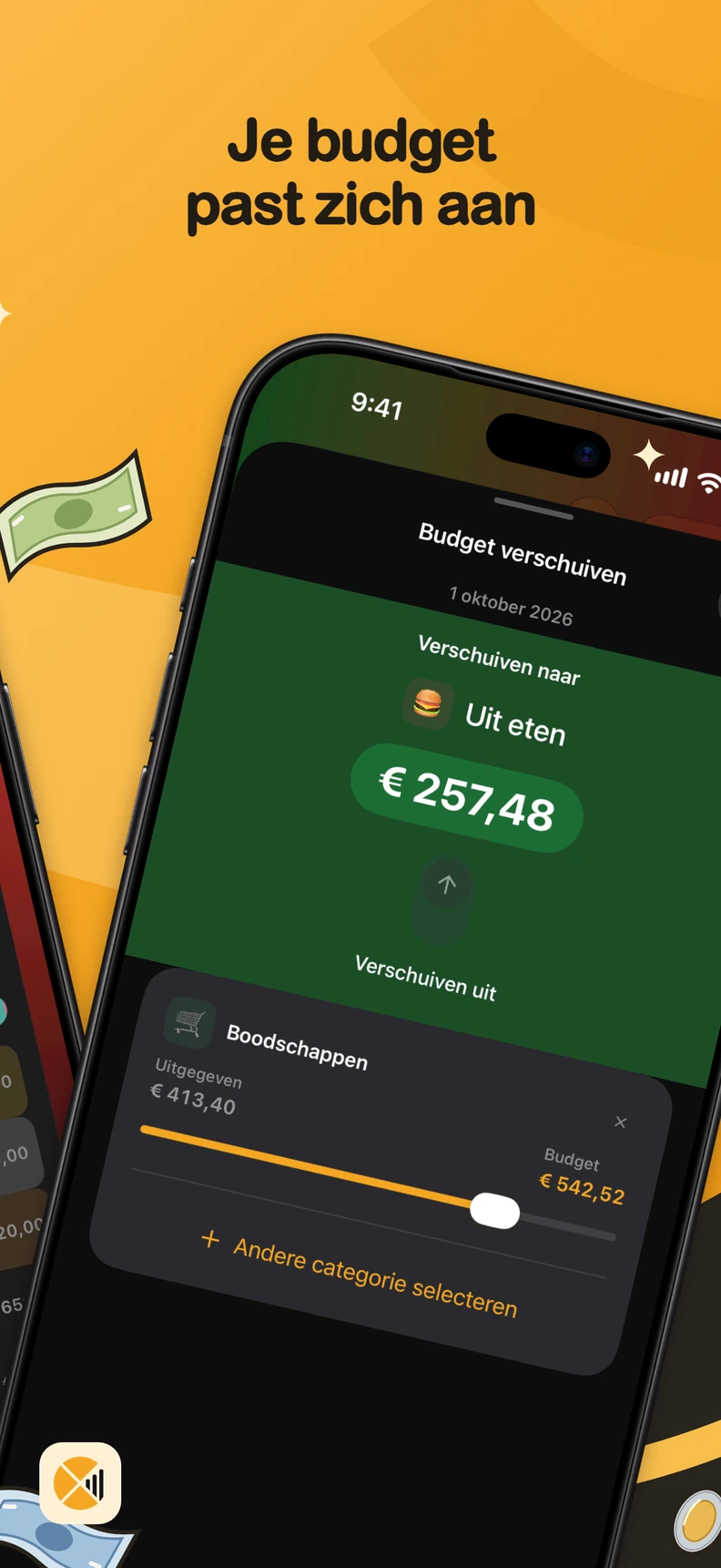 Budget tussen categorieën verplaatsen
